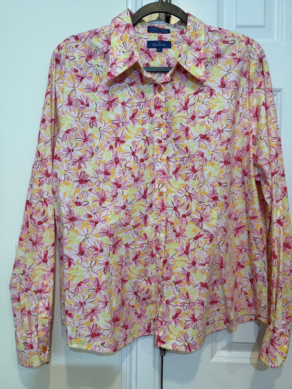 Women’s Faconnable Button Up Shirt XL spring flowers